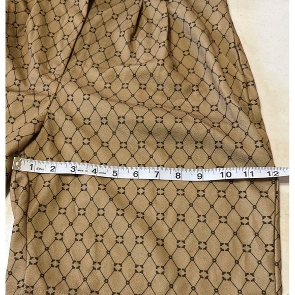 Shein Black/Beige Diamond Print Shorts Polyester Blend Size 6/Med (US)/38 (EU) - Picture 11 of 16